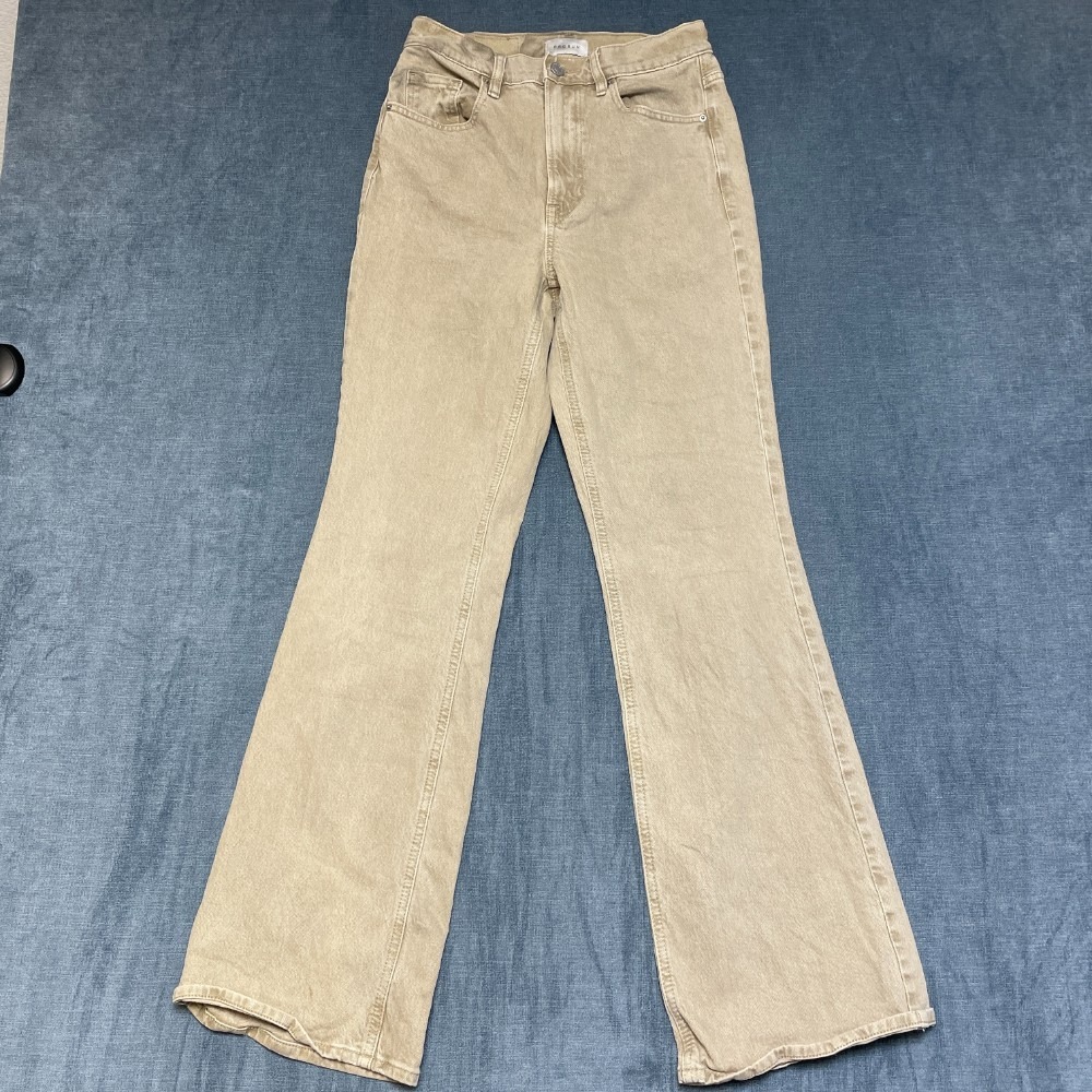 Pacsun Pacific Sunwear Jeans Womens 26x30 Beige Denim Light Wash Bootcut Leg